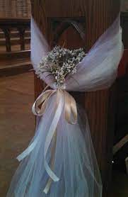 25 Delightful Ideas Of Using Tulle At Your Wedding Wedding Pew Decorations Church Wedding Decorations Wedding Decorations