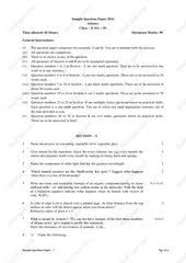 Class 10 Cbse Pre Board 2016 Science Kendriya Vidyalaya Kv No 1 Salt Lake Respaper Com Question Paper This Or That Questions Paper