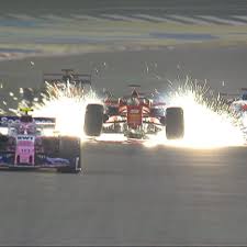 Formula 1 On Instagram Not The Sparks You Want To See Fly Sebastian Vettel Loses His Front Wing After Spinning On Track During The Bahrain Grand Prix 2019