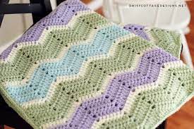 Free printable easy crochet patterns. Easy Chevron Blanket Crochet Pattern Daisy Cottage Designs