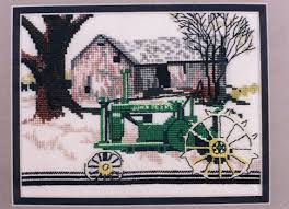 I really love playing around with images and bits of card, so i thought i would… John Deere Tractor Model G Cross Stitch Pattern By Puckerbush Inc
