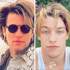 Jon bon Jovi and his Son Jeke Bongiovi with same haircut. ❤️