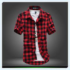Walmart.com has been visited by 1m+ users in the past month Red And Black Plaid Shirt Men Shirts New Summer Fashion Chemise Homme Mens Checkered Shirts Short Sleeve Shirt Men Blouse Wish