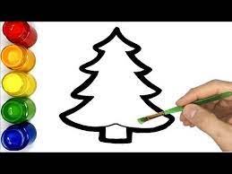 dessiner un sapin de noel pour bebe coloriage et paillettes youtube renard