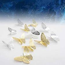 Gold, silver, rose gold size: Fomtor 3d Butterfly Wall Stickers Butterfly Wall Decals For Home Decor Walldecals Com