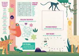 Las Iguanas Kid S Menu By Aardman Graphic Design Activities Book Design Layout Magazine Layout Design