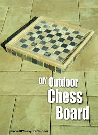 How To Make A Diy Outdoor Chess Board Perfect For Backyard Games Www Diyeasycrafts Com Backyard Games Diy Outdoor Chess Board