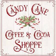 Vintage Christmas Signs I Candy Cane Coffee Canvas Tara Reed Icanvas Vintage Christmas Sign Christmas Signs Diy Christmas Signs