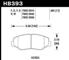 Details About Disc Brake Pad Set Lx Front Hawk Perf Hb393f 665