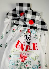 Has anyone tried velcro instead of button/buttonholes? Handmade With Cricut Kitchen Towel Pink Cake Plate