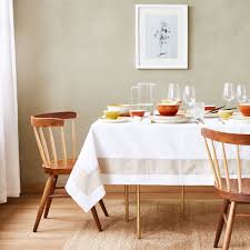 Cotton Tablecloth With Contrasting Linen Border Tablecloths And Napkins Tableware Zara Home United Kingdom Table Cloth Cotton Tablecloths Zara Home