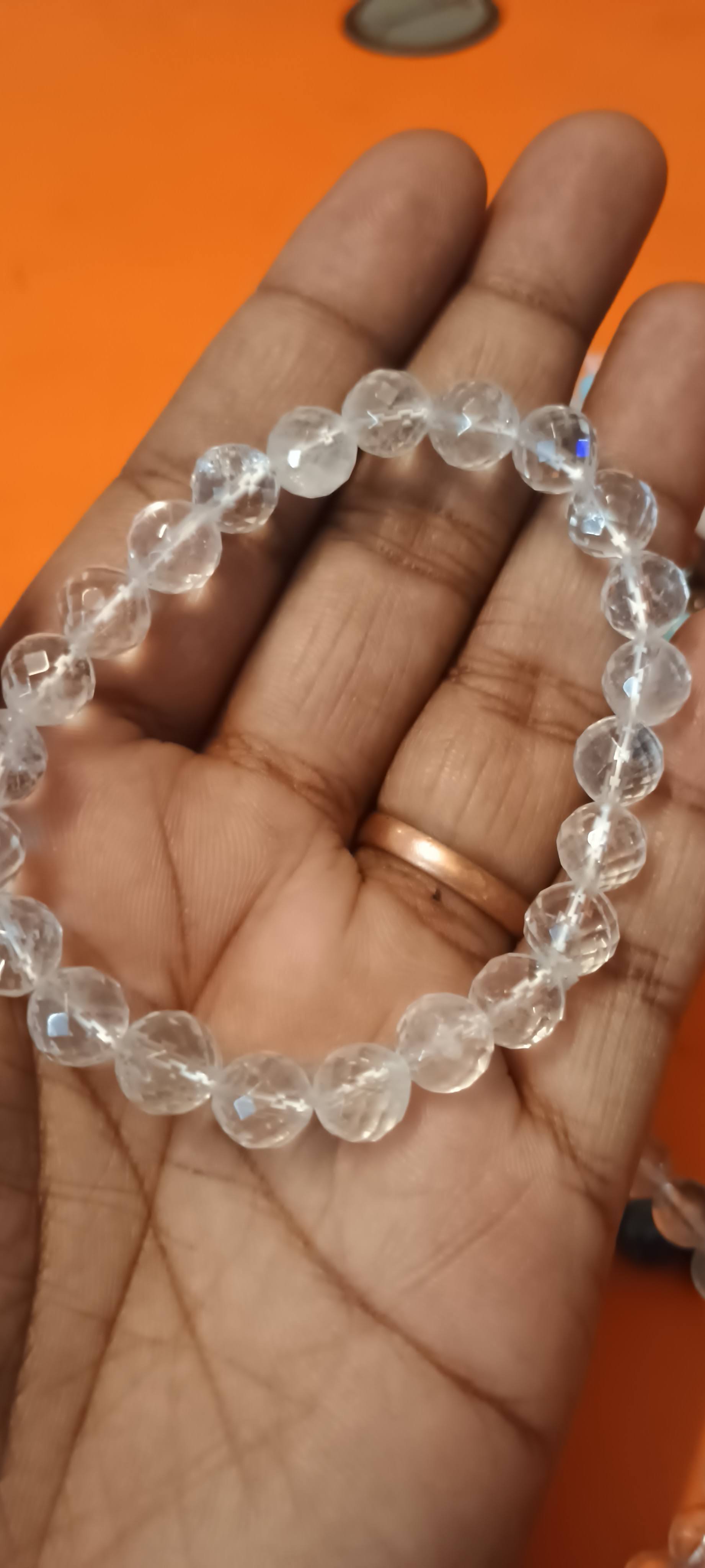 Clear quartz bracelet (sphatik) cristal product image
