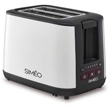 Simeo Gpt200 Grille Pain 2 Fentes 1000w Reglages Electroniques Chauffe Viennoireries Ramasse Miettes Noir Graphite Et Blanc Laque Achat Vente Grille Pain Toaster Cdiscount