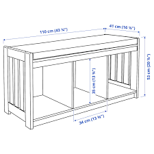 I have a skogsta bench in my laundry/utility room for much needed storage, and i also have one in my bedroom! Panget Storage Bench Dark Gray Stained Ikea