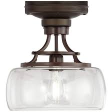 Oil Rubbed Bronze Clear Glass Bowl Ceiling Fan Led Light Kit 56h79 Lamps Plus Fan Light Kits Ceiling Fan Light Kit Glass Ceiling Lamps