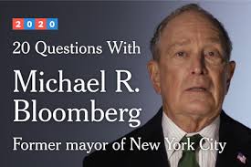 20 Questions With Michael R Bloomberg In 2020 20 Questions This Or That Questions Bloomberg