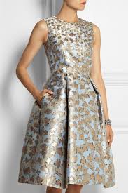 Bronze Jq Astere Metallic Jacquard Dress Mary Katrantzou 60s Fashion Dresses Fashion Dresses Dresses
