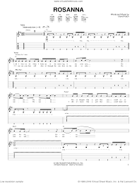 Toto Rosanna Sheet Music For Guitar Solo Chords Pdf