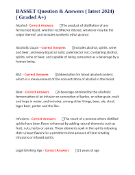 BASSET Question & Answers ( latest 2024) ( Graded A+) | Exams Nursing |  Docsity