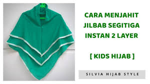 Macam macam pola model jilbab khimar youtube plus pola kerudung membuat anda yang pemula akan dengan mudah mengikutinya. How To Sew Hijab Double Layer For Kids Cara Menjahit Jilbab Instan Segitiga 2 Layer Untuk Anak Youtube