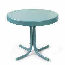 Crosley Furniture Retro Metal Side Table Walmart Com Metal Side Table Metal Outdoor Furniture Metal Table