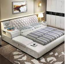 799 0us post modern real genuine leather bed soft bed double bed king queen size bedroom home furniture with storage box and drawers beds aliexpress leather bed leather bedroom queen size bed