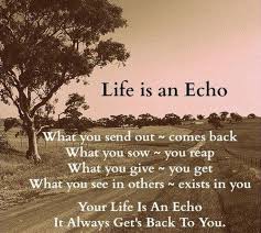 Jayne Wallace A Twitter Your Life Is An Echo So Be What You Reflect As What You Put Out Is What U Get Back Be The Change You Wish For X Http T Co Tshs9b20ls