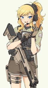 Girls with guns is a subgenre of action films and animation—often asian films and anime—that portray a female protagonist who makes use of firearms to defend against or attack a group of antagonists. Anime Girls With Guns Part 475 9gag