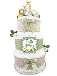 There are some customized or personalized gift ideas with names included and them for a personal touch. Elephant Safari Diaper Cake Baby Shower Gift For A Boy Or Girl Large 3 Tier Centerpiece Newborn Gift Gender Neutral Colors Walmart Com Walmart Com