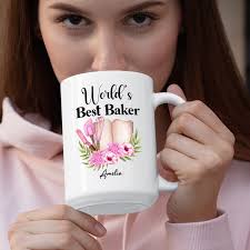 Amazon.com: World's Best Baker Mug Gifts For Baker, Customized Name Mug,  Baker Coffee Mug, Baker Ceramic Mug Gifts For Birthday, Pastry Chef Gift,  Congratulation Gift, Baker Cup, White 11oz Or 15oz :
