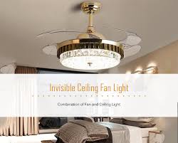 Bedroom ceiling fan with dark walnut blades and light kit. Invisible Ceiling Fan Light Modern Dining Room Chandelier Sale Price Reviews Gearbest