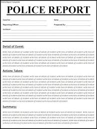 Free Printable Police Report Template Form Generic Sample Printable Legal Forms For Attorney Lawyer Police Report Report Template Incident Report Form
