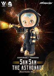 In art, they are often shown with a mirror and a comb. Black Panther Edition Of Sam Sam The Astronaut By Threezero X Kennywork X Awesomeism