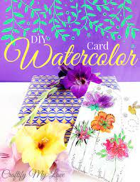 I recently bought a sewing machine and have been inspired to come up with simple projects so i can practice. Make Easy Diy Watercolor Cards Craftify My Love