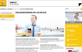 Sonstige mitgliedschaften in freiwilligen einlagensicherungssystemen pflegt die renault bank direkt aktuell nicht. Renault Bank Direkt