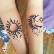 Mandala sun and moon tattoo together create an astounding celestial picture on the forearms. 215 Great And Unique Friendship Tattoo That Honor Your Dearest Friend Body Tattoo Art