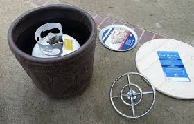 Diy Make A Portable Propane Fire Pit Out Of A Flower Pot Diy Propane Fire Pit Portable Propane Fire Pit Outdoor Propane Fire Pit