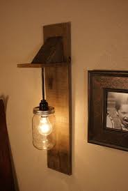 Mason Jar Chandelier Wall Mount Fixture By Bornagainwoodworks 90 00 Applique Murale Bois Meuble En Bois Rustique Deco Facade Maison