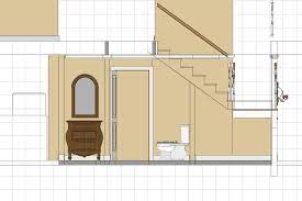 North Bath Toilet Under Stairs Cross Section Shower Remodeling Bathroom Under Stairs Under Stairs Tiny House Bathroom