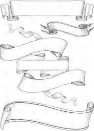 Ribbonart Royalty Free Vector Clipart Of Ribbon Banners In Engraving Style Includes Graphic Collections Of Bann In 2020 Band Banner Tattoo Schriftrolle Zeichen Motive