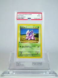 With its herculean powers, it can easily throw around it's proud of its thick horn. Psa 9 Mint 1st Edition Base Grey Gray Stamp Nidoran Pokemon 1st Base Set 55 102