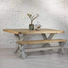 Reclaimed dining tables, chairs and benches. Reclaimed Wood Refectory Dining Table Home Barn