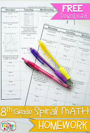 8th Grade Math Spiral Review Quizzes Free Material Didactico Matematicas Matematicas Materiales Didacticos