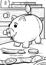 Preschool money worksheets introduce the concept of money, different denominations, and math. Great Coloring Page Piggy Bank Money Free Coloring Pages