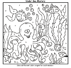 Try gluing the correct number of buttons, beans, or cherrios on your page. Octopus Color By Number Coloring Page Crayola Com