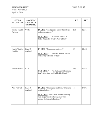 Maybe you would like to learn more about one of these? Tv Show Rundown Template Manco