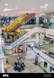 India Gujarat Ahmedabad Vastrapur Alpha One Mall Shopping Centre Including Many Western Shop Chains Outlets Stock Photo Alamy