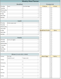 Menu and recipe cost sheet template. 20 Meal Planning Templates That Will Take The Stress Out Of Cooking