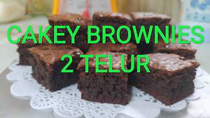 The chewiness seems to come from. Cakey Brownies 2 Telur Eggs Oven Tangkring Youtube