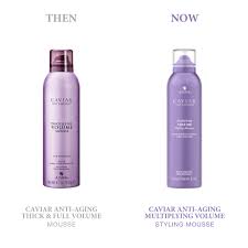Coat damp hair with a wet formula, such as a mousse, cream, or spray first. Multiplying Volume Caviar Anti Aging Hair Mousse Alterna Haircare